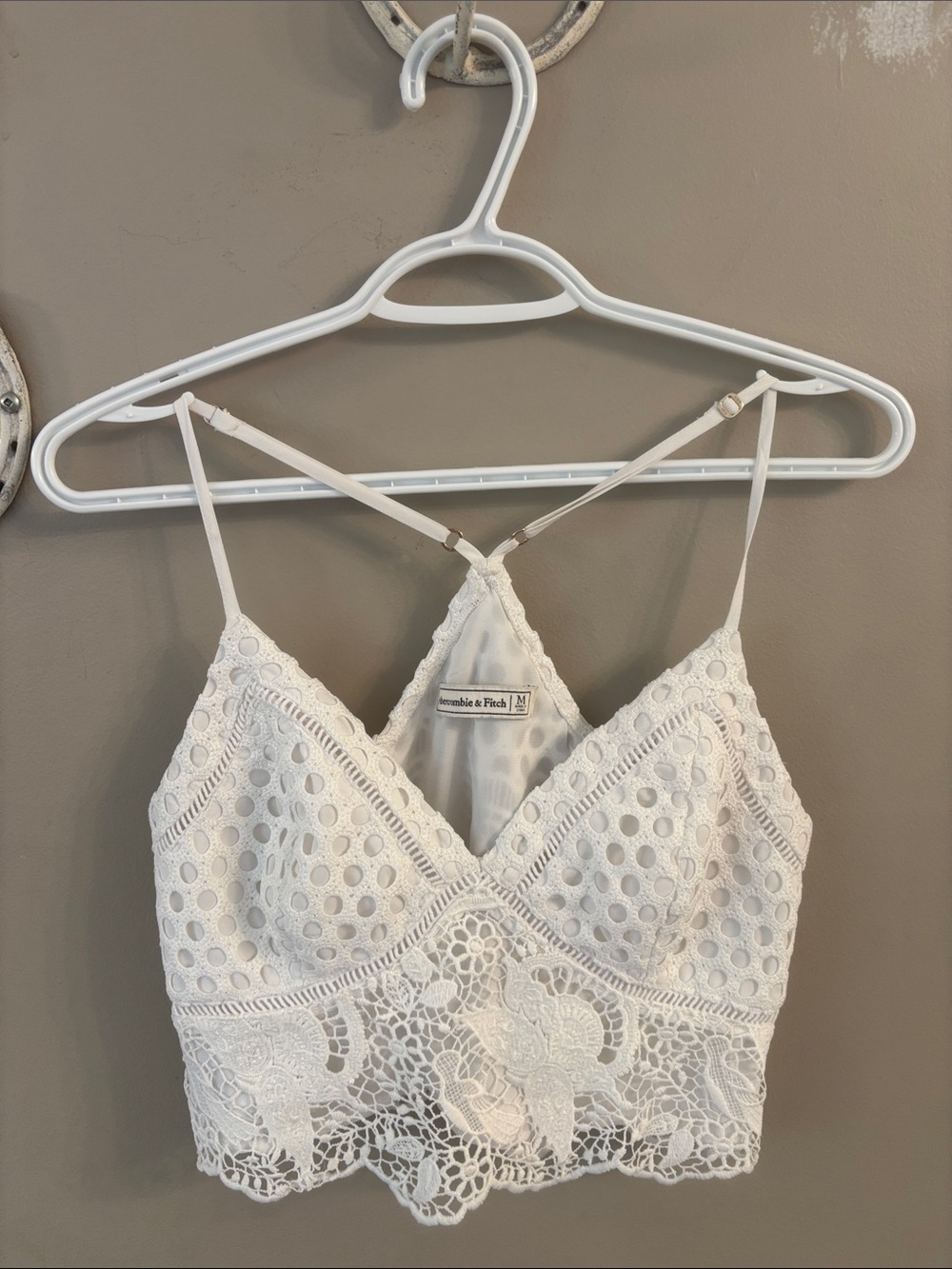 Abercrombie & Fitch White Eyelet Lace Bralette - Picture 1 of 3